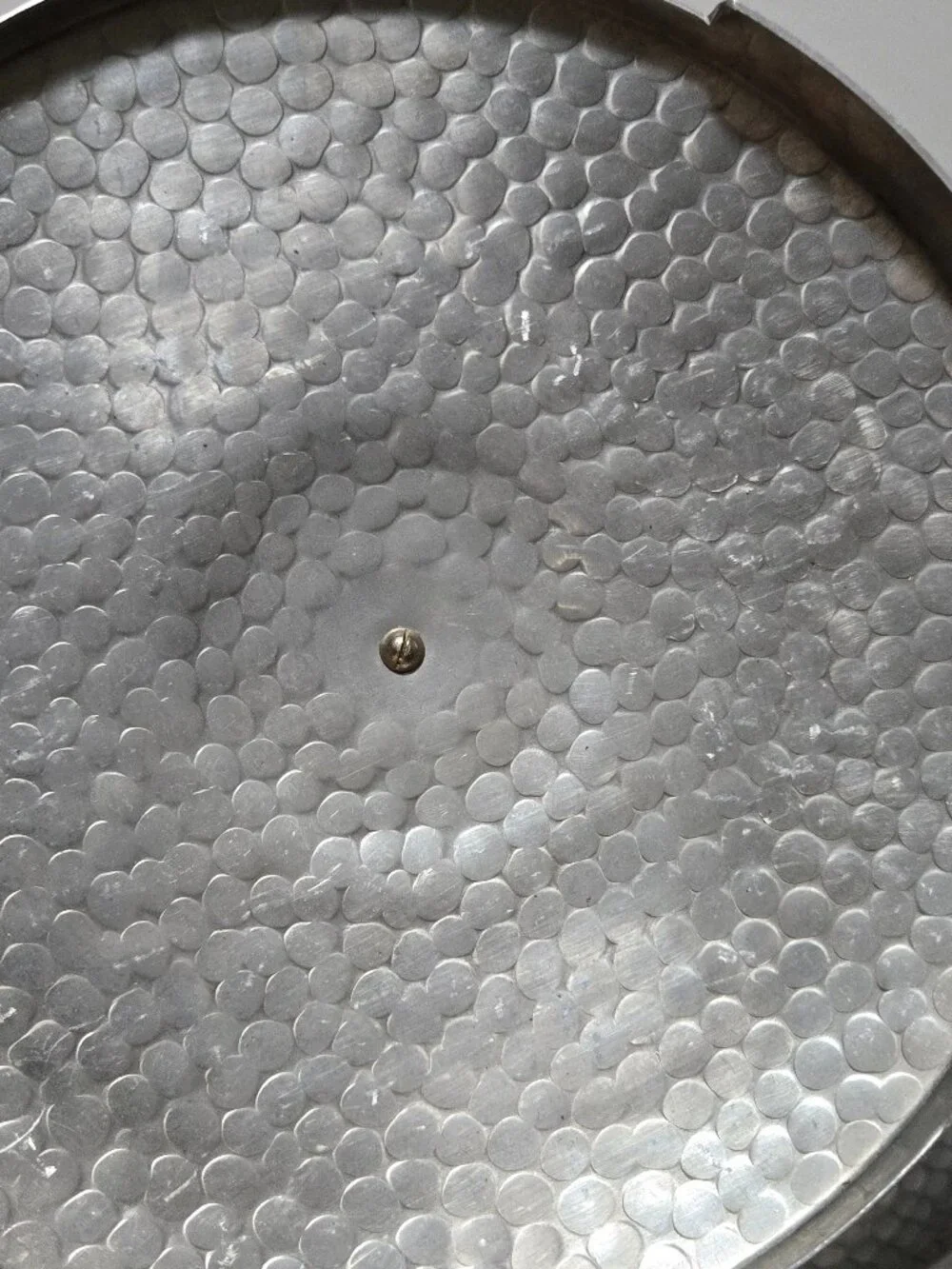 Vintage Aluminum Hammered Finish Pot w/Lid